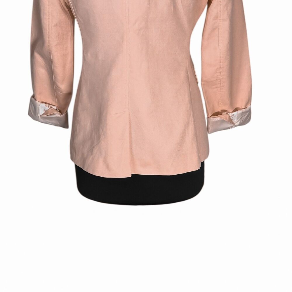 Banana Republic Women's Peach Ivory Linen Blend Office Career Blazer Jacket 10 - Picture 9 of 9